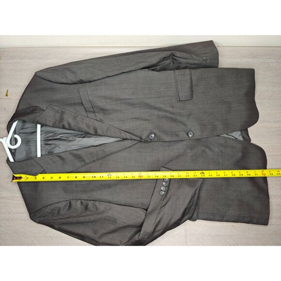 John W. Nordstrom 100% Travel Wool Men's Blazer Sports Coat 44L 2-Button Gray - Picture 10 of 12